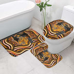 Perth Scorchers Cricket Bathroom Set Australian Cricket Mascot - Modern Indigenous Style