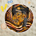 Perth Scorchers Cricket Beach Blanket Australian Cricket Mascot - Modern Indigenous Style
