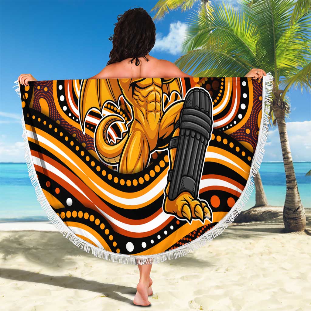Perth Scorchers Cricket Beach Blanket Australian Cricket Mascot - Modern Indigenous Style