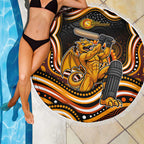 Perth Scorchers Cricket Beach Blanket Australian Cricket Mascot - Modern Indigenous Style
