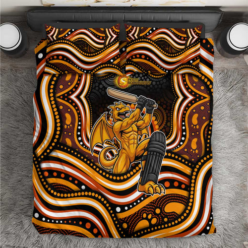 Perth Scorchers Cricket Bedding Set Australian Cricket Mascot - Modern Indigenous Style