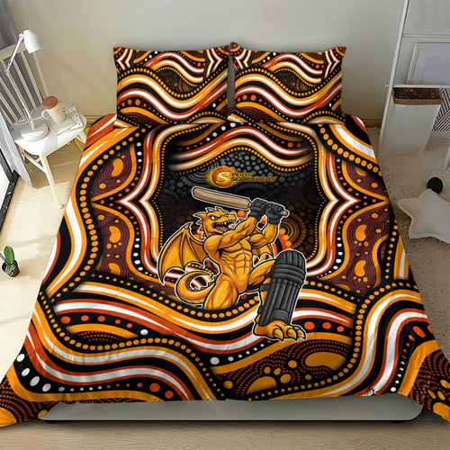 Perth Scorchers Cricket Bedding Set Australian Cricket Mascot - Modern Indigenous Style