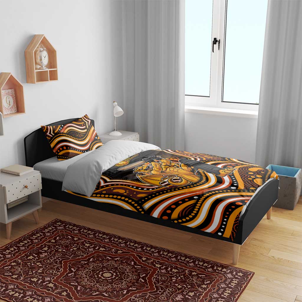 Perth Scorchers Cricket Bedding Set Australian Cricket Mascot - Modern Indigenous Style