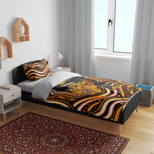 Perth Scorchers Cricket Bedding Set Australian Cricket Mascot - Modern Indigenous Style
