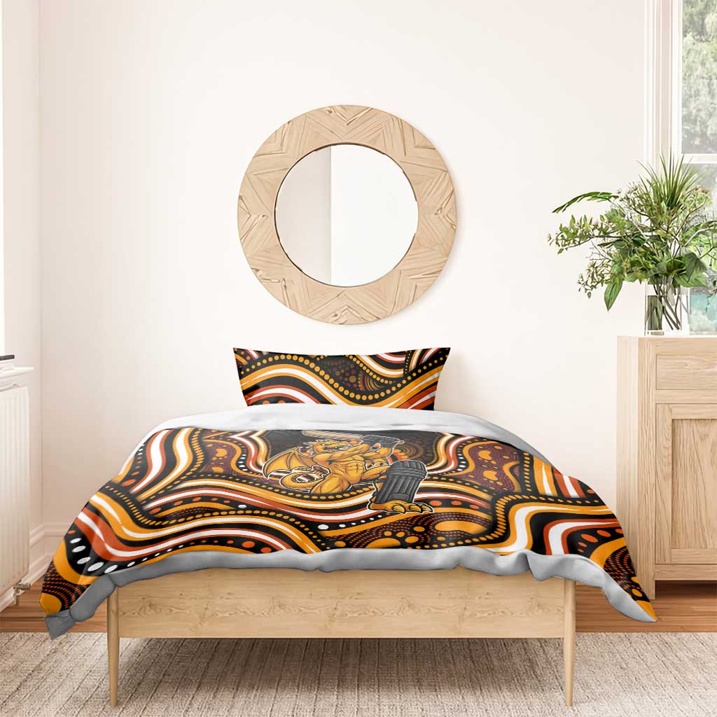 Perth Scorchers Cricket Bedding Set Australian Cricket Mascot - Modern Indigenous Style
