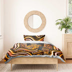 Perth Scorchers Cricket Bedding Set Australian Cricket Mascot - Modern Indigenous Style