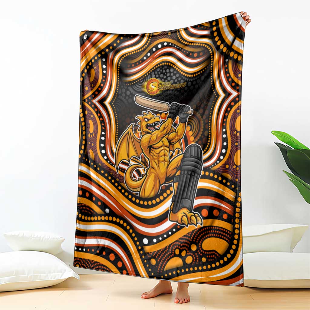 Perth Scorchers Cricket Blanket Australian Cricket Mascot - Modern Indigenous Style
