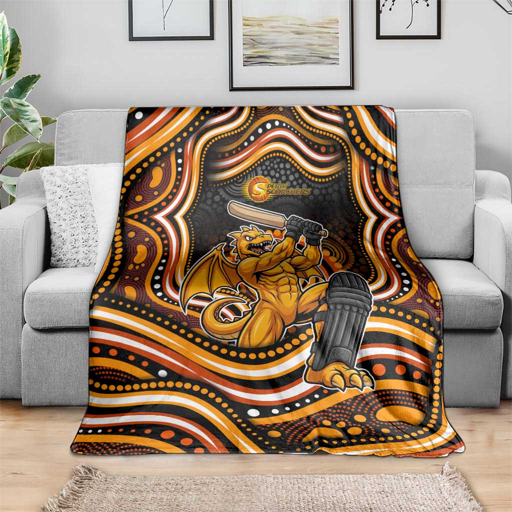 Perth Scorchers Cricket Blanket Australian Cricket Mascot - Modern Indigenous Style
