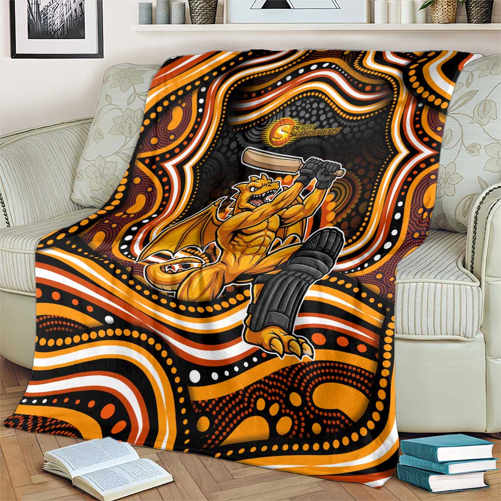 Perth Scorchers Cricket Blanket Australian Cricket Mascot - Modern Indigenous Style