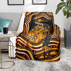 Perth Scorchers Cricket Blanket Australian Cricket Mascot - Modern Indigenous Style