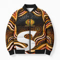 Perth Scorchers Cricket Bomber Puffer Jacket Australian Cricket Mascot - Modern Indigenous Style