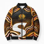 Perth Scorchers Cricket Bomber Puffer Jacket Australian Cricket Mascot - Modern Indigenous Style