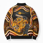 Perth Scorchers Cricket Bomber Puffer Jacket Australian Cricket Mascot - Modern Indigenous Style