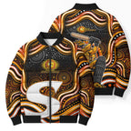 Perth Scorchers Cricket Bomber Puffer Jacket Australian Cricket Mascot - Modern Indigenous Style