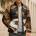 Perth Scorchers Cricket Bomber Puffer Jacket Australian Cricket Mascot - Modern Indigenous Style