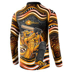 Perth Scorchers Cricket Button Sweatshirt Australian Cricket Mascot - Modern Indigenous Style