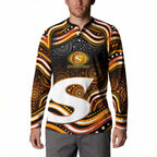 Perth Scorchers Cricket Button Sweatshirt Australian Cricket Mascot - Modern Indigenous Style