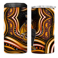 Perth Scorchers Cricket 4 in 1 Can Cooler Tumbler Australian Cricket Mascot - Modern Indigenous Style
