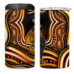 Perth Scorchers Cricket 4 in 1 Can Cooler Tumbler Australian Cricket Mascot - Modern Indigenous Style