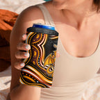 Perth Scorchers Cricket 4 in 1 Can Cooler Tumbler Australian Cricket Mascot - Modern Indigenous Style