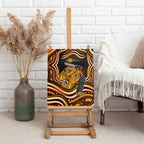 Perth Scorchers Cricket Canvas Wall Art Australian Cricket Mascot - Modern Indigenous Style