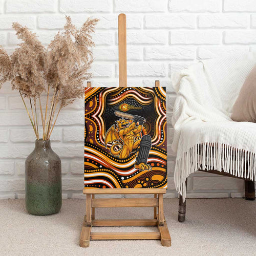 Perth Scorchers Cricket Canvas Wall Art Australian Cricket Mascot - Modern Indigenous Style