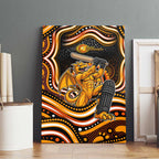 Perth Scorchers Cricket Canvas Wall Art Australian Cricket Mascot - Modern Indigenous Style