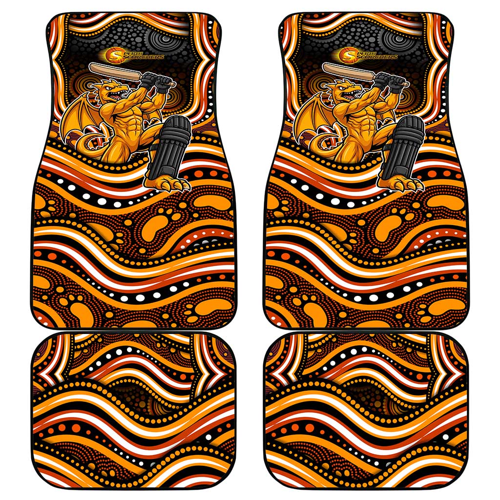 Perth Scorchers Cricket Car Mats Australian Cricket Mascot - Modern Indigenous Style
