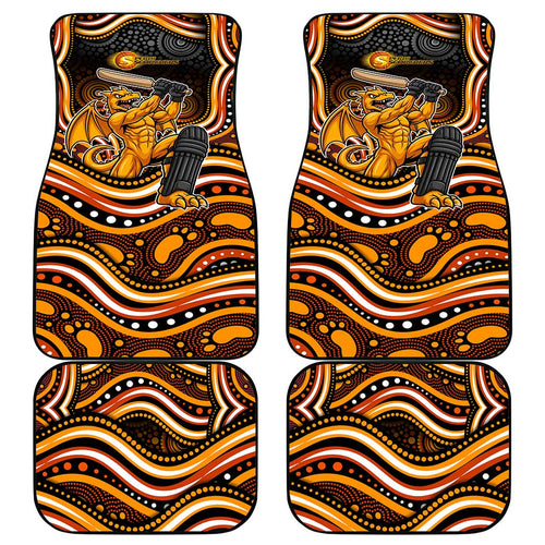 Perth Scorchers Cricket Car Mats Australian Cricket Mascot - Modern Indigenous Style