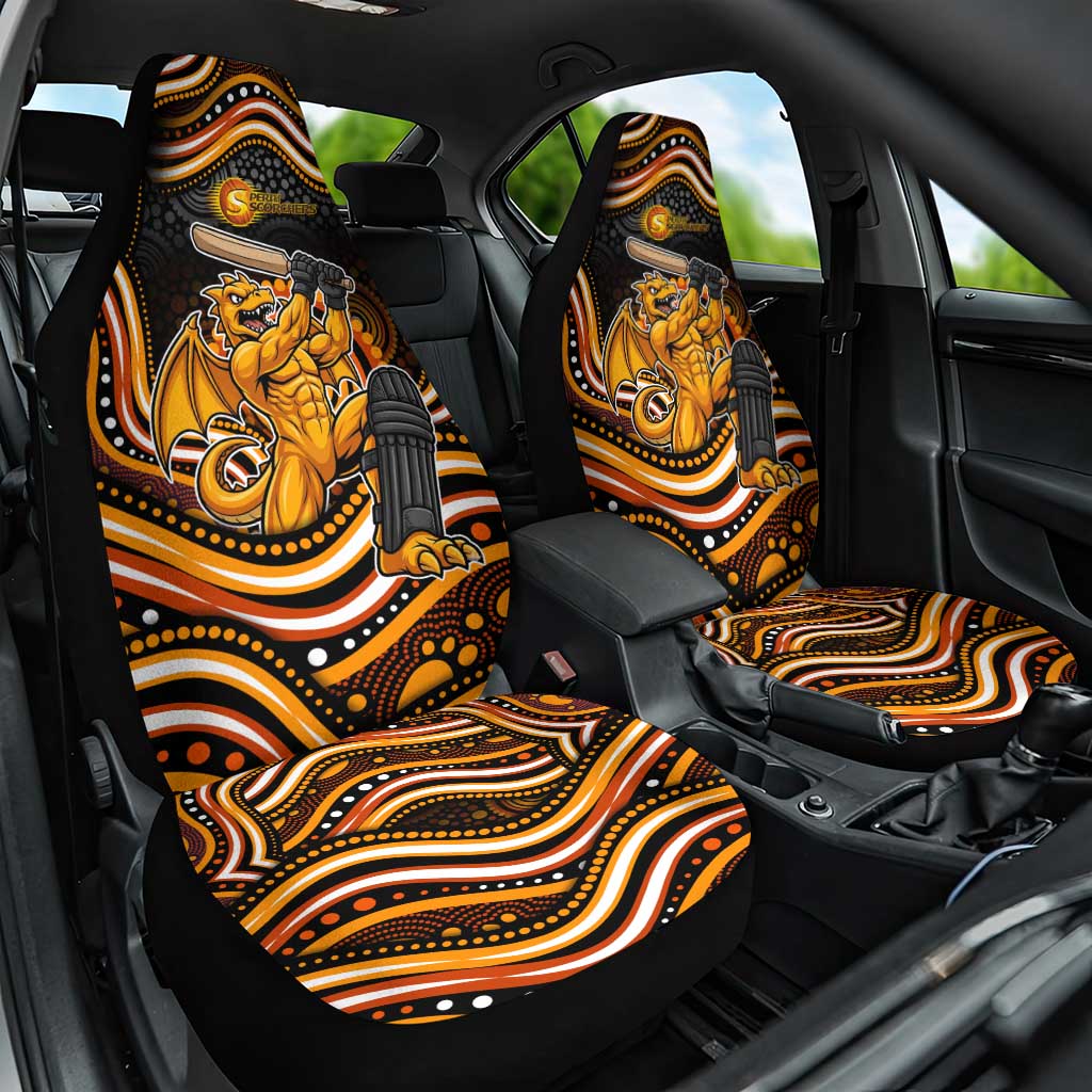 Perth Scorchers Cricket Car Seat Cover Australian Cricket Mascot - Modern Indigenous Style