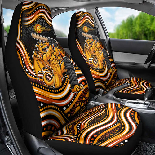Perth Scorchers Cricket Car Seat Cover Australian Cricket Mascot - Modern Indigenous Style