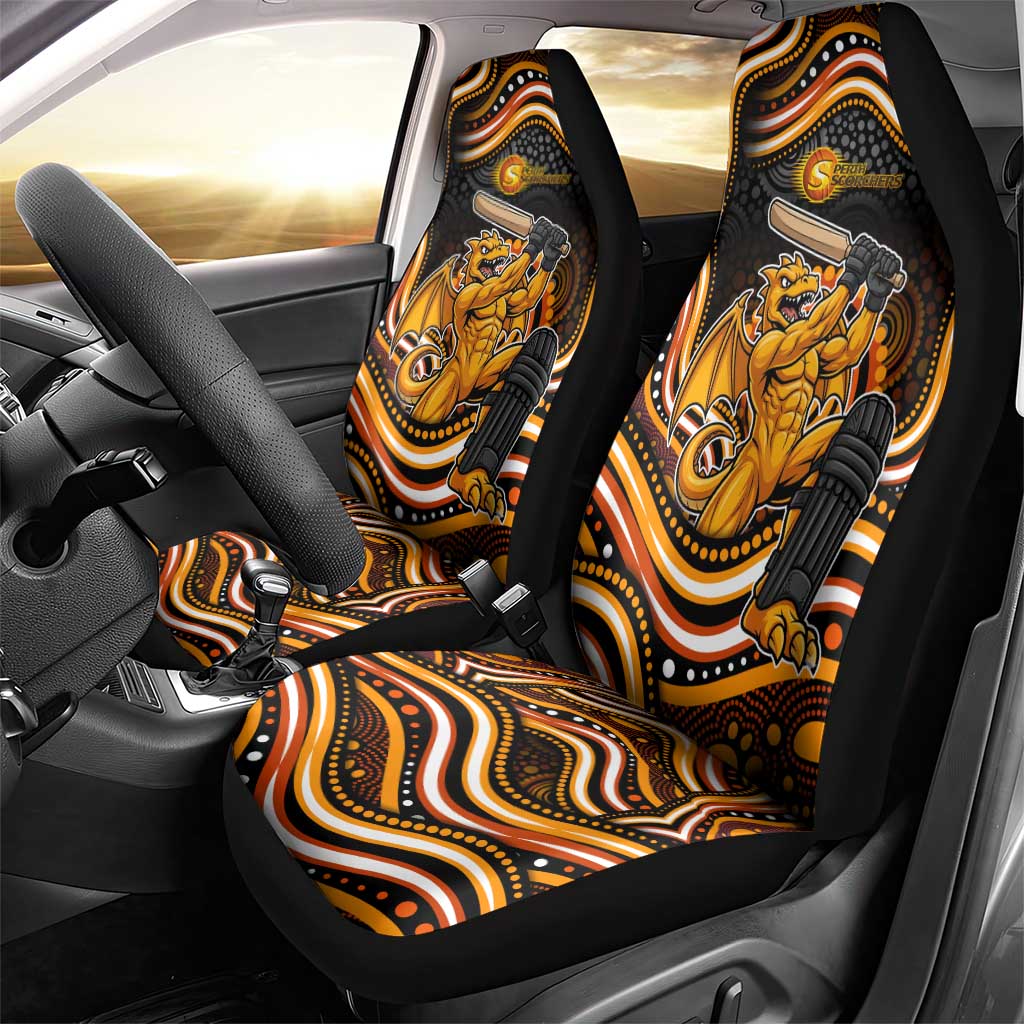 Perth Scorchers Cricket Car Seat Cover Australian Cricket Mascot - Modern Indigenous Style