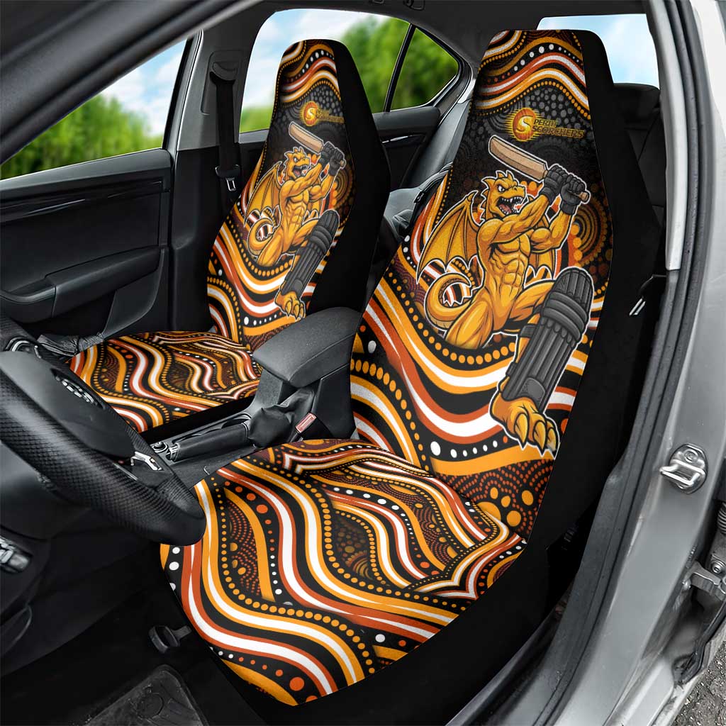 Perth Scorchers Cricket Car Seat Cover Australian Cricket Mascot - Modern Indigenous Style