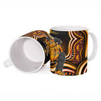Perth Scorchers Cricket Ceramic Mug Australian Cricket Mascot - Modern Indigenous Style