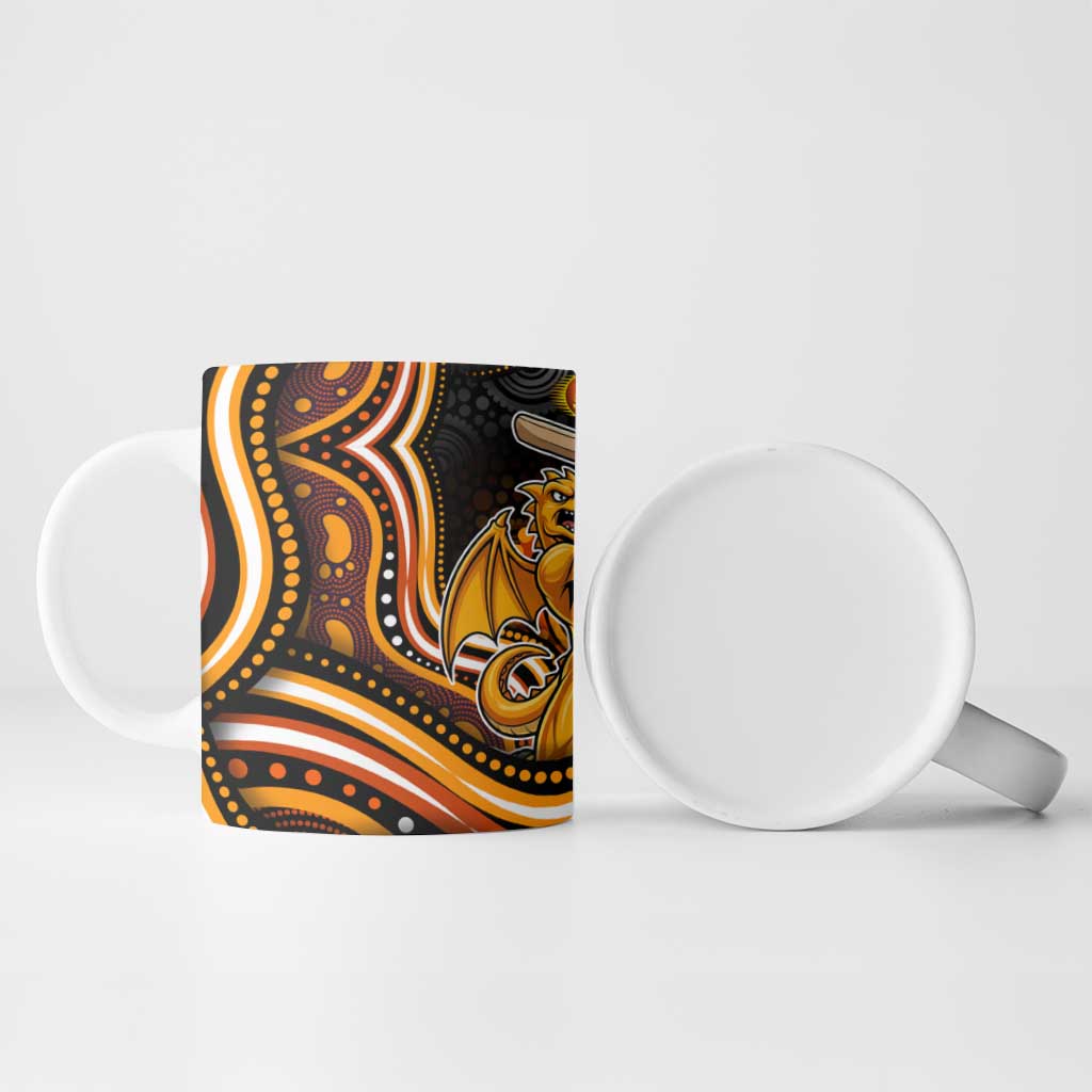 Perth Scorchers Cricket Ceramic Mug Australian Cricket Mascot - Modern Indigenous Style
