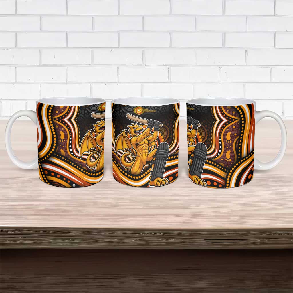 Perth Scorchers Cricket Ceramic Mug Australian Cricket Mascot - Modern Indigenous Style