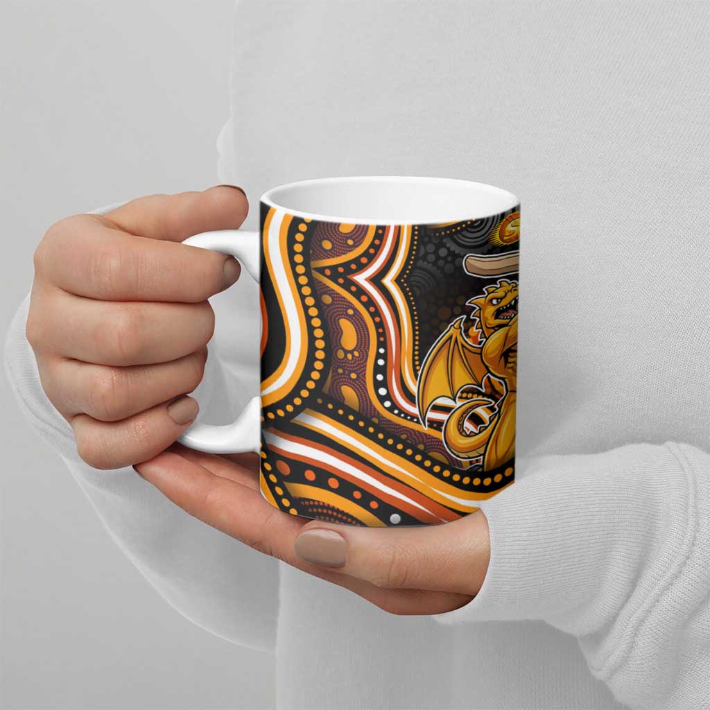 Perth Scorchers Cricket Ceramic Mug Australian Cricket Mascot - Modern Indigenous Style