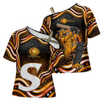 Perth Scorchers Cricket Cross Shoulder Shirt Australian Cricket Mascot - Modern Indigenous Style