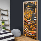 Perth Scorchers Cricket Door Cover Australian Cricket Mascot - Modern Indigenous Style