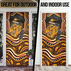 Perth Scorchers Cricket Door Cover Australian Cricket Mascot - Modern Indigenous Style