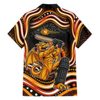 Perth Scorchers Cricket Family Matching Long Sleeve Bodycon Dress and Hawaiian Shirt Australian Cricket Mascot - Modern Indigenous Style