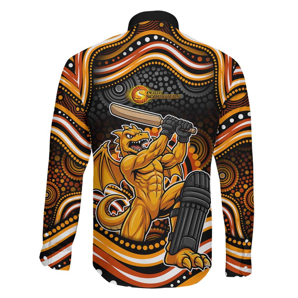 Perth Scorchers Cricket Family Matching Long Sleeve Bodycon Dress and Hawaiian Shirt Australian Cricket Mascot - Modern Indigenous Style