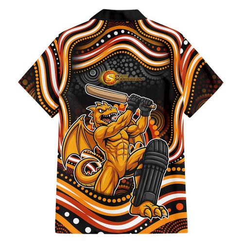 Perth Scorchers Cricket Family Matching Puletasi and Hawaiian Shirt Australian Cricket Mascot - Modern Indigenous Style