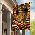 Perth Scorchers Cricket Garden Flag Australian Cricket Mascot - Modern Indigenous Style