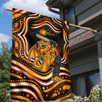 Perth Scorchers Cricket Garden Flag Australian Cricket Mascot - Modern Indigenous Style