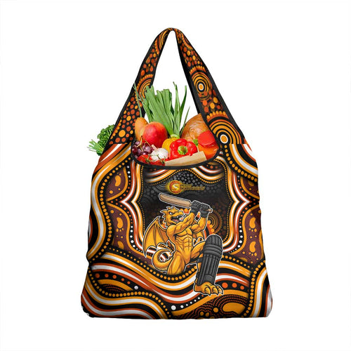 Perth Scorchers Cricket Grocery Bag Australian Cricket Mascot - Modern Indigenous Style