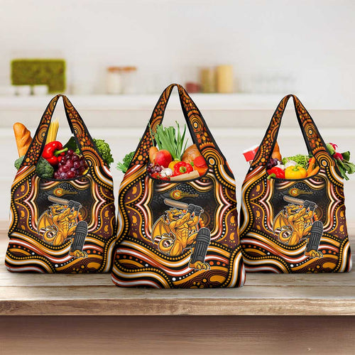 Perth Scorchers Cricket Grocery Bag Australian Cricket Mascot - Modern Indigenous Style