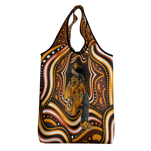 Perth Scorchers Cricket Grocery Bag Australian Cricket Mascot - Modern Indigenous Style