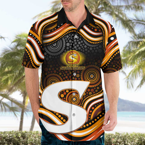 Perth Scorchers Cricket Hawaiian Shirt Australian Cricket Mascot - Modern Indigenous Style