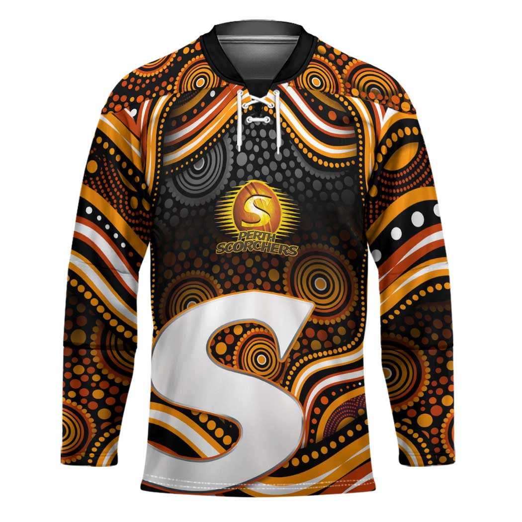 Perth Scorchers Cricket Hockey Jersey Australian Cricket Mascot - Modern Indigenous Style